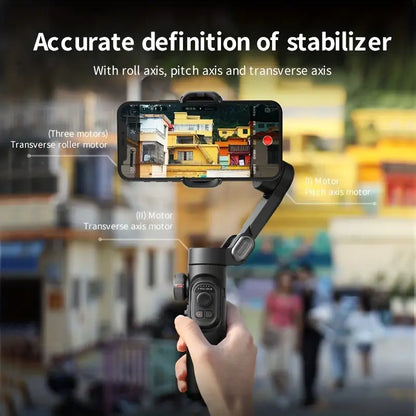 SmartPro Handheld Gimbal Stabilizer - Vouwbare Smartphone Video Vlog PTZ Stabilizer voor iPhone, Android en Samsung