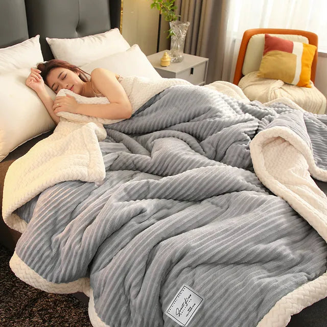 CozyCuddle Luxe Winter Fleece Deken - Warmte en Comfort voor Koude Dagen