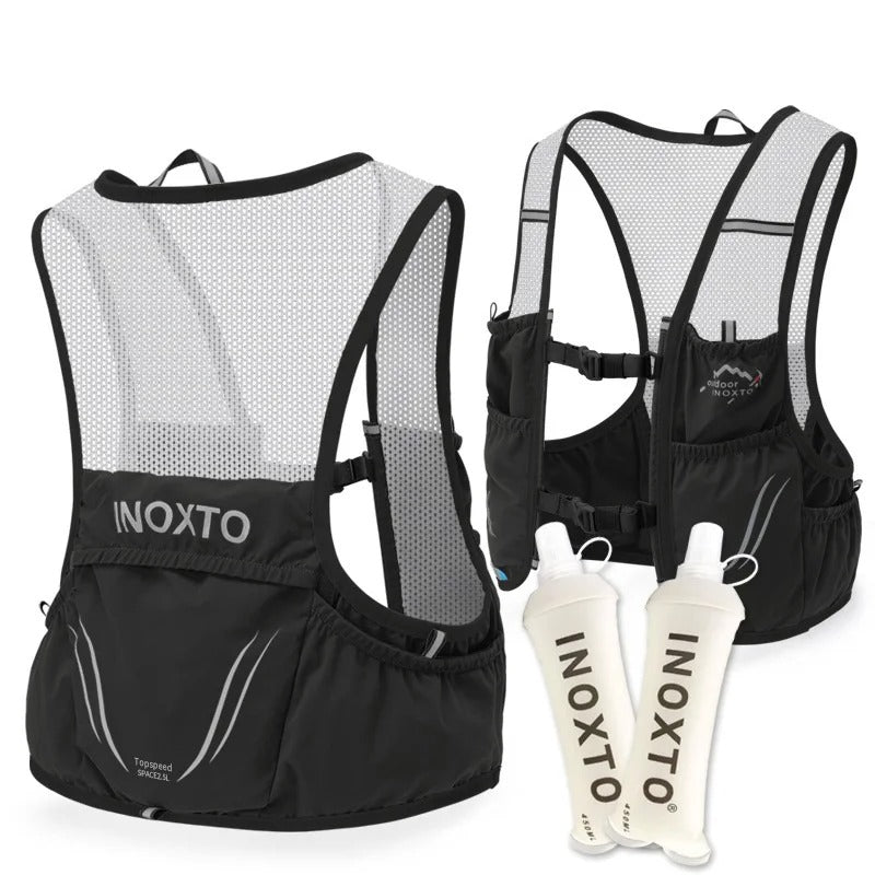 SwiftRun Trailrunvest – Lichtgewicht Hardloopvest met 2 Soft Flasks