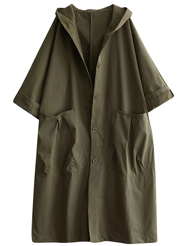 Lange Waterdichte Trenchcoat Voor Dames - Dema