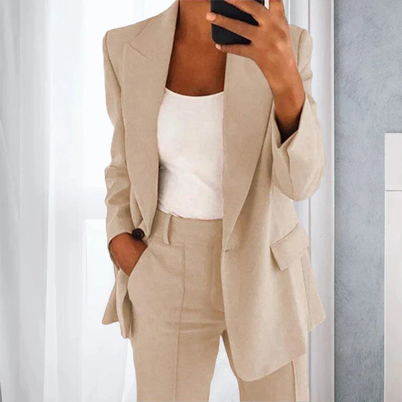 Elegante Tweedelige Blazer Set Voor Vrouwen - Sarah