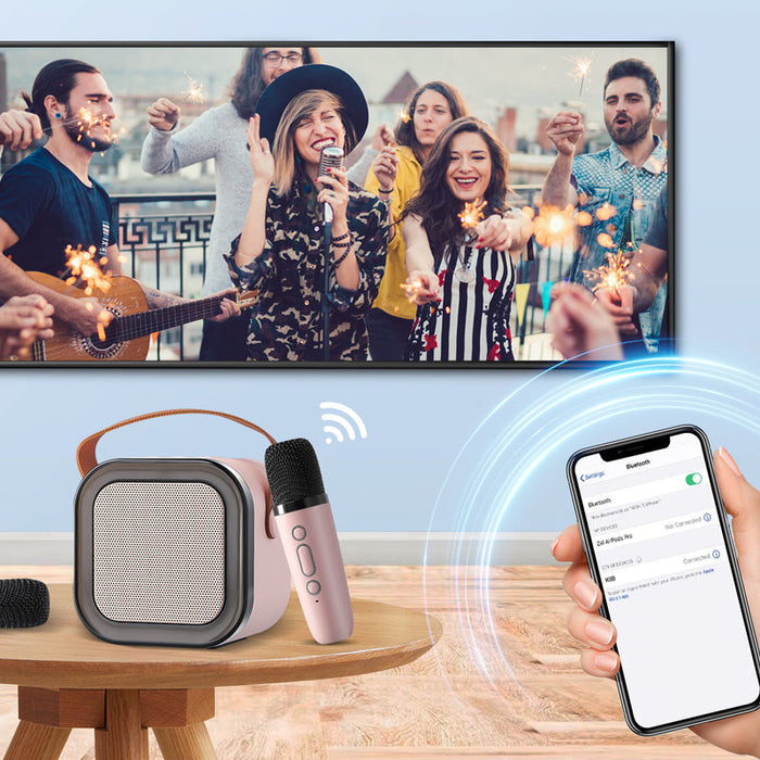 SingJoy Mini Karaoke Systeem – Draadloze Microfoons voor Onvergetelijke Zangmomenten