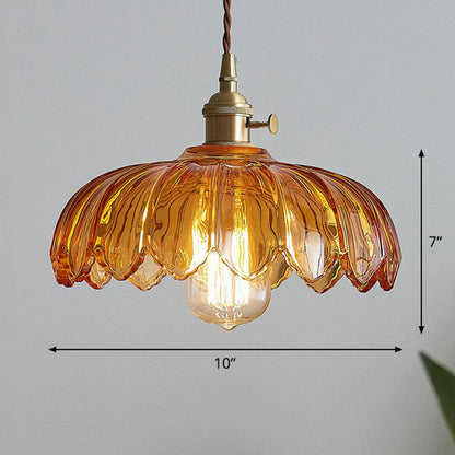 FloraLume - Vintage Glazuur Bloemen Hanglamp