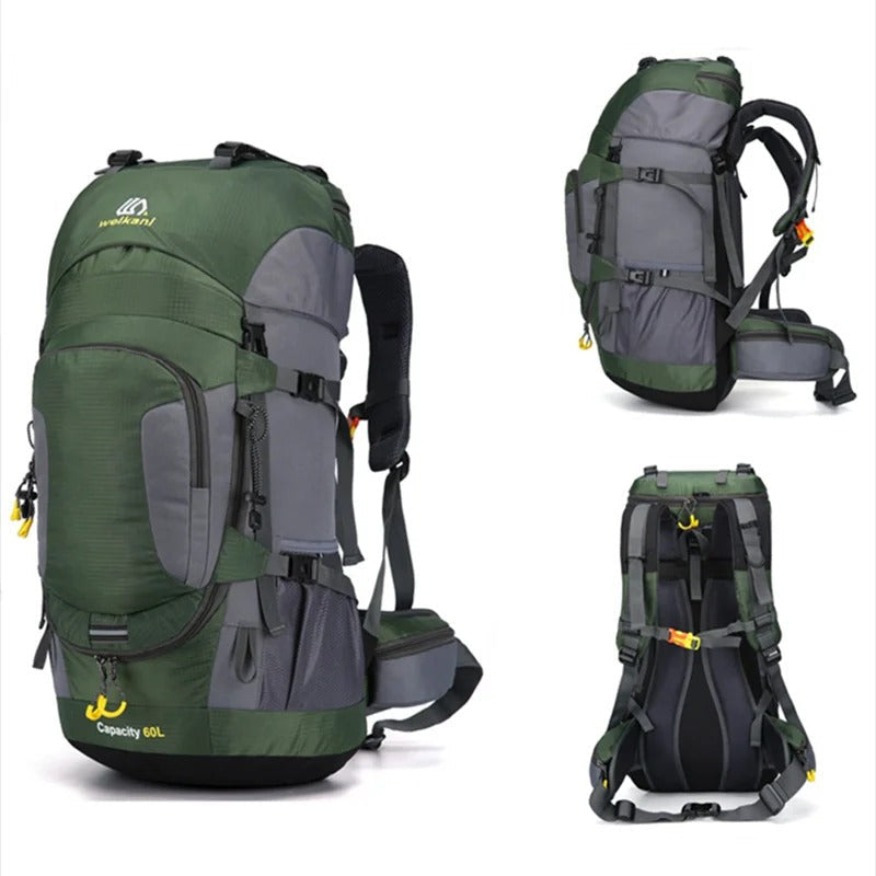 TrailMaster 60L Backpack – Waterdichte Rugzak voor Avontuurlijke Reizen