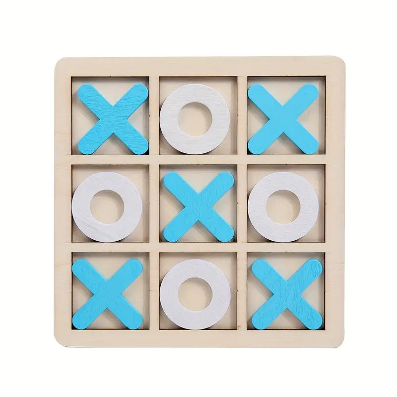 Houten XOXO Bordspel – Klassiek Boter-Kaas-en-Eieren Strategiespel