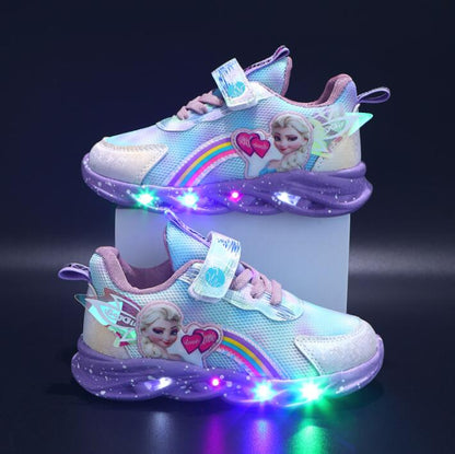 SparkleStride Rainbow LED Sneakers – Glitterende Kinderschoenen voor Avontuurlijke Kleintjes