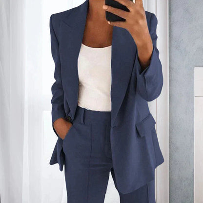 Elegante Tweedelige Blazer Set Voor Vrouwen - Sarah