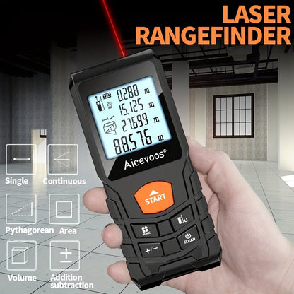 MeasurePro - Digitale Laser Afstandsmeter tot 120M voor Precieze Metingen