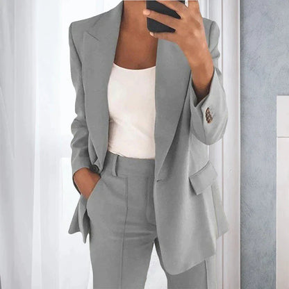 Elegante Tweedelige Blazer Set Voor Vrouwen - Sarah