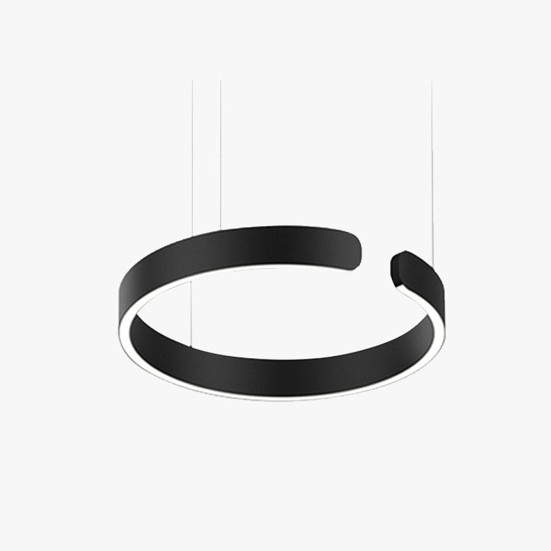 LumaHalo - Moderne LED Hanglamp - Cirkelontwerp in Zwart/Wit/Goud