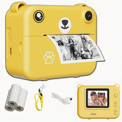 SnapKid - Compacte Instant Camera voor Kinderen - 1080P HD, Foto & Video, Inclusief Afdrukpapier & USB-oplader