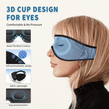 SleepSync - Slaapmasker Met Geluidsintegratie - Comfortabele Slaap