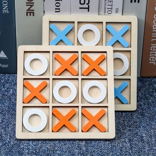 Houten XOXO Bordspel – Klassiek Boter-Kaas-en-Eieren Strategiespel