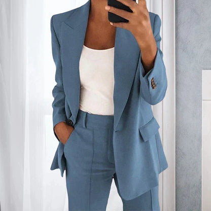 Elegante Tweedelige Blazer Set Voor Vrouwen - Sarah