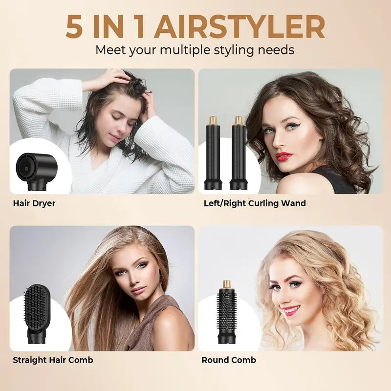 ProStyler 5-in-1 Haarstyling Set - Föhn, Krultang en Steilborstel