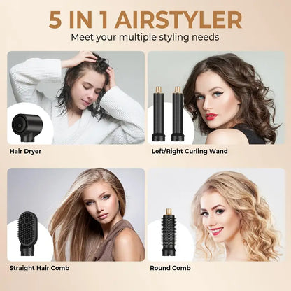 ProStyler 5-in-1 Haarstyling Set - Föhn, Krultang en Steilborstel