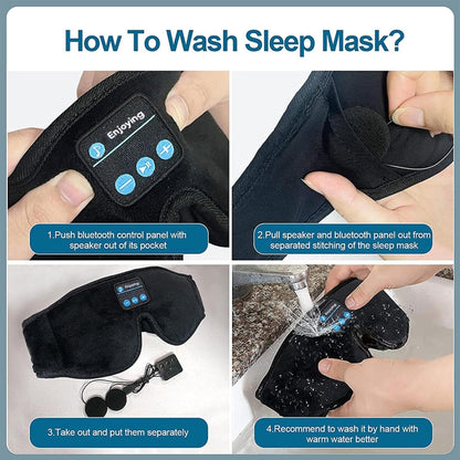 SleepSync - Slaapmasker Met Geluidsintegratie - Comfortabele Slaap