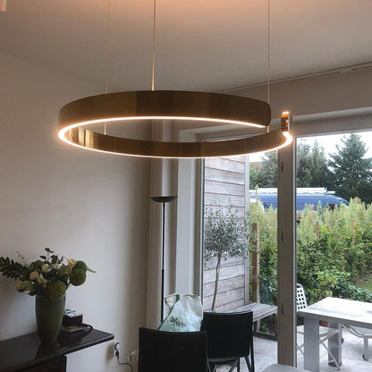 LumaHalo - Moderne LED Hanglamp - Cirkelontwerp in Zwart/Wit/Goud