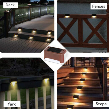 SolarGlow LED Lampen – 4 Stuks Sfeervolle Tuinverlichting op Zonne-energie, IP44 Waterdicht, Diverse Kleuren voor Buiten en Trappen