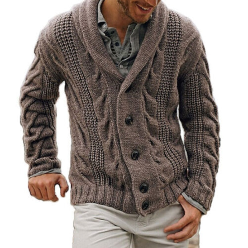 Warm Gebreid Cardigan Wollen Vest Voor Mannen - LUCAS