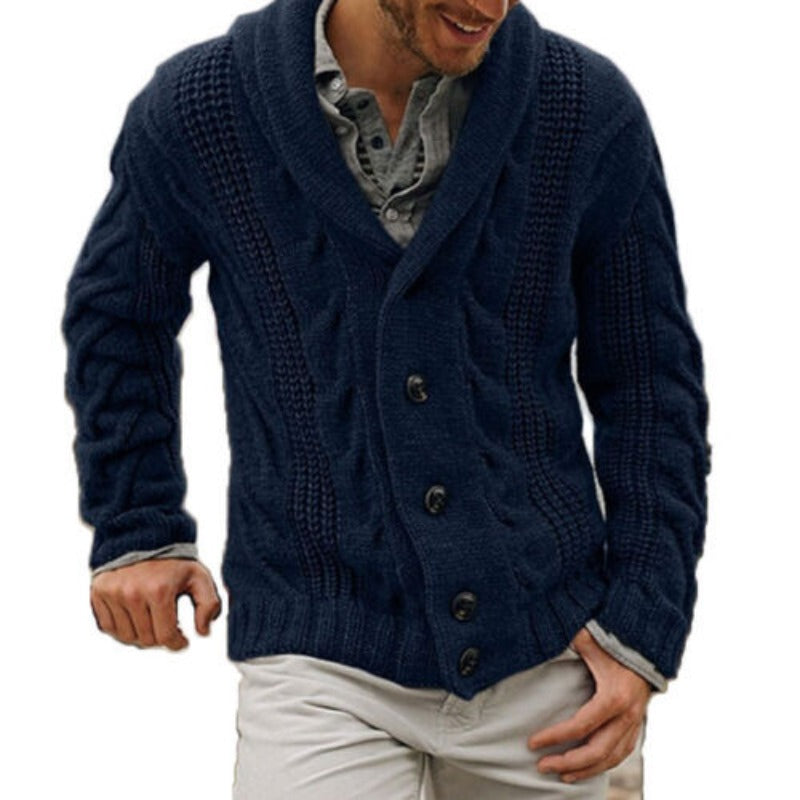 Warm Gebreid Cardigan Wollen Vest Voor Mannen - LUCAS