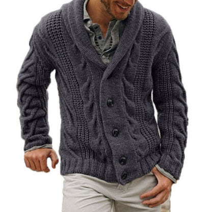 Warm Gebreid Cardigan Wollen Vest Voor Mannen - LUCAS