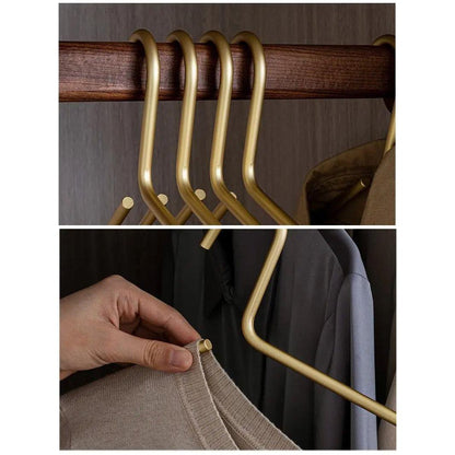 Luxe Anti-Slip Kledinghanger - Stijlvolle Massieve Matte Kleerhangers Voor Langdurig Gebruik - (5 per set)