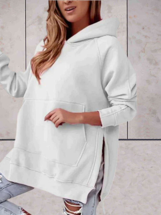 Comfortabele Oversized Dames Hoodie Met Zijsplitten - Luna