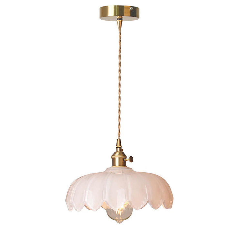 FloraLume - Vintage Glazuur Bloemen Hanglamp