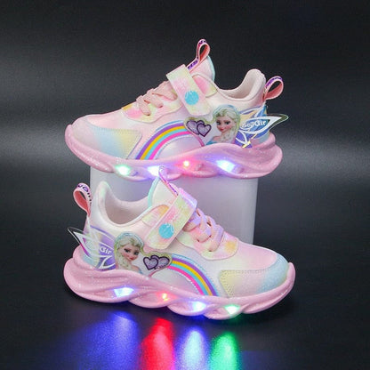 SparkleStride Rainbow LED Sneakers – Glitterende Kinderschoenen voor Avontuurlijke Kleintjes