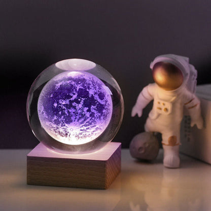 GalaxyLuxe - 3D Kristallen Universum Lamp voor Sfeervolle Decoratie