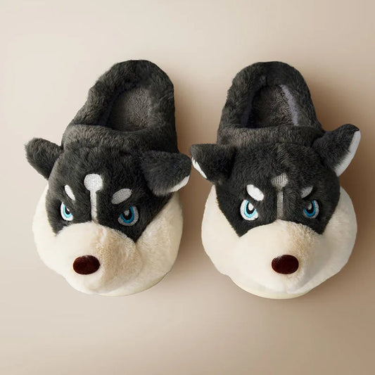 FurryHusky Pantoffels – Warme en Vrolijke Knuffels voor je Voeten