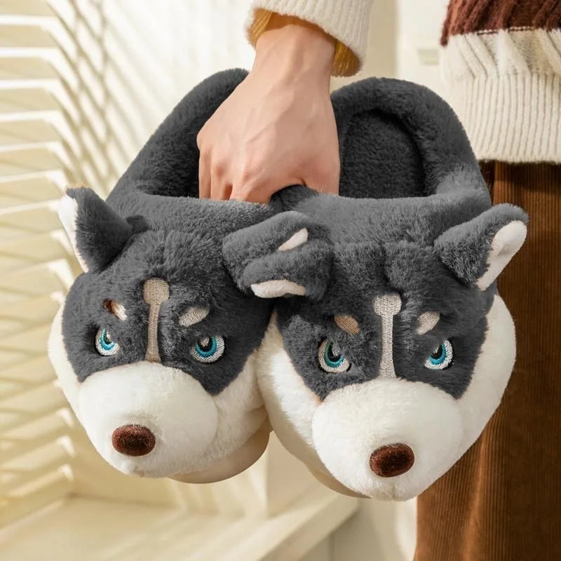 FurryHusky Pantoffels – Warme en Vrolijke Knuffels voor je Voeten