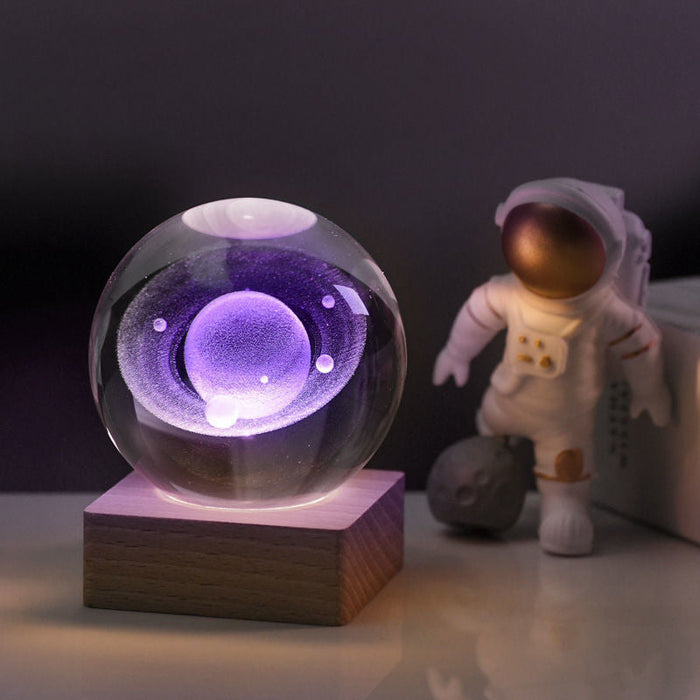 GalaxyLuxe - 3D Kristallen Universum Lamp voor Sfeervolle Decoratie