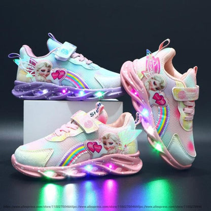 SparkleStride Rainbow LED Sneakers – Glitterende Kinderschoenen voor Avontuurlijke Kleintjes