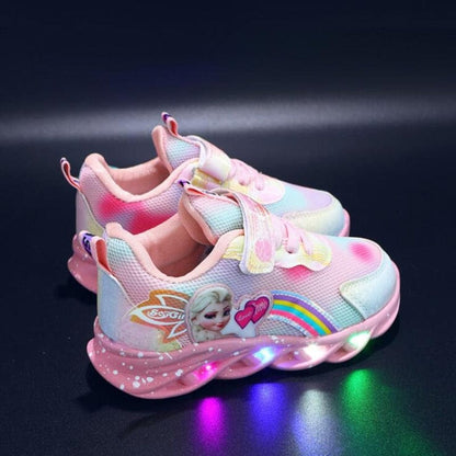 SparkleStride Rainbow LED Sneakers – Glitterende Kinderschoenen voor Avontuurlijke Kleintjes