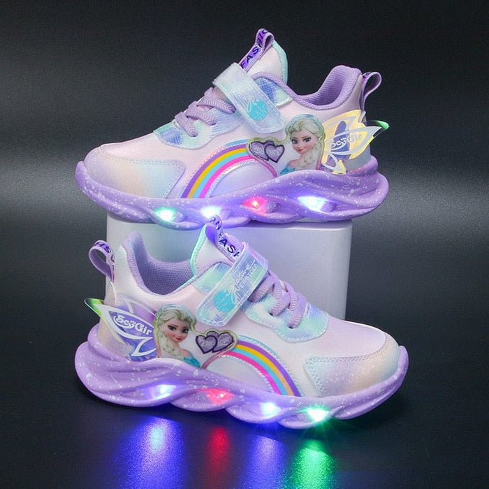 SparkleStride Rainbow LED Sneakers – Glitterende Kinderschoenen voor Avontuurlijke Kleintjes