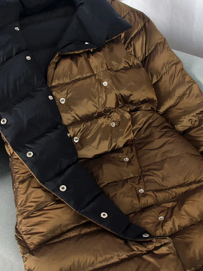 Lange Puffer Dons Winterjas Voor Dames - NORDELLE