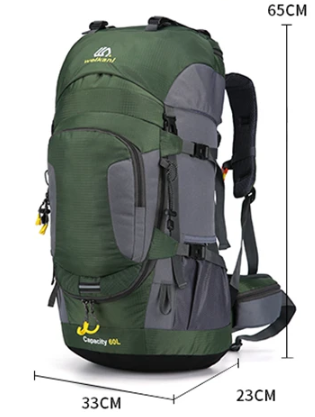 TrailMaster 60L Backpack – Waterdichte Rugzak voor Avontuurlijke Reizen