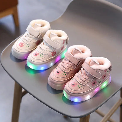 GlowFleur Lichtgevende Sneakers – Warm en Comfortabel voor Kinderen met LED-verlichting