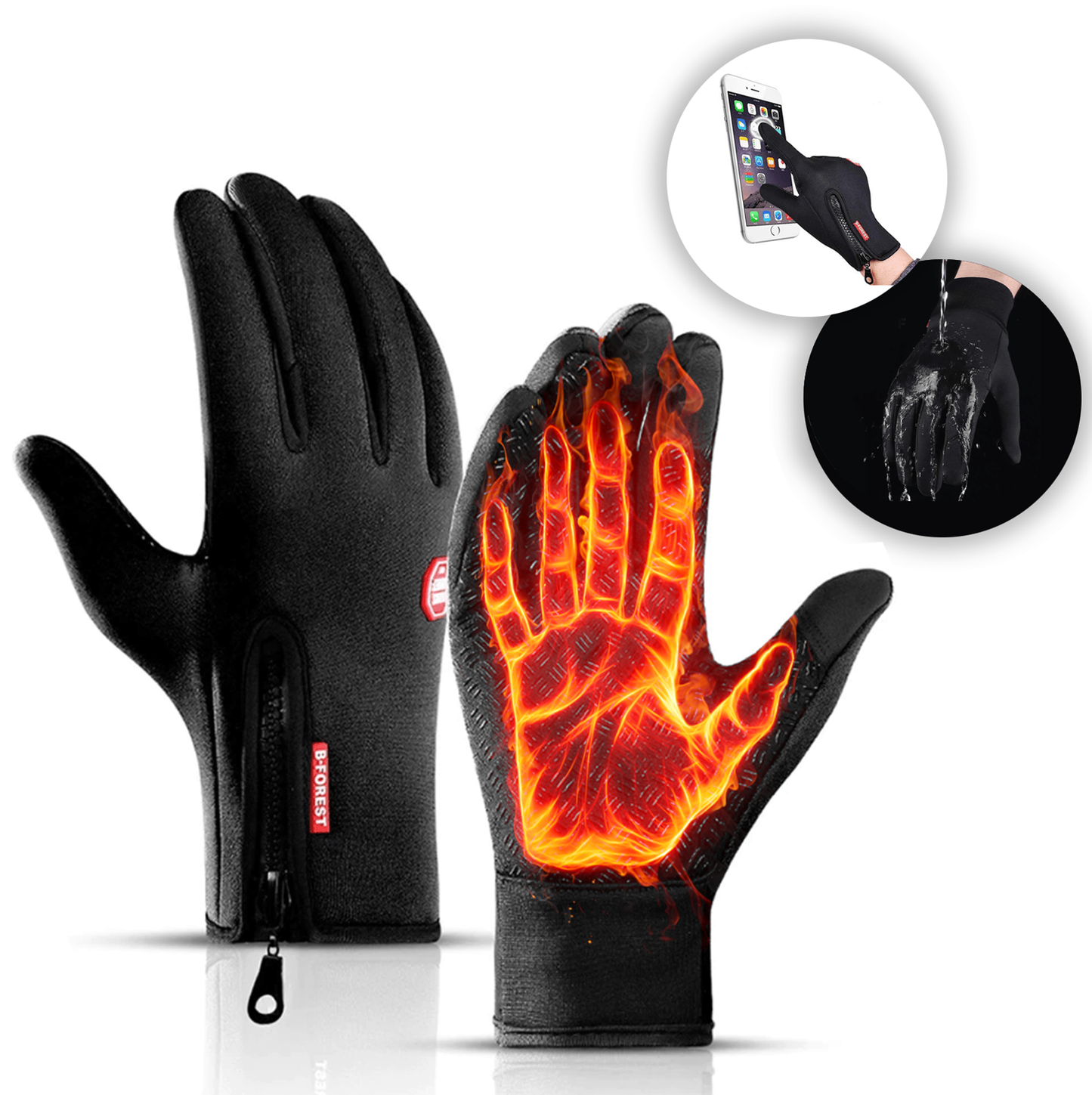 Waterdichte Winterhandschoenen met Touchscreen – HeatGuard