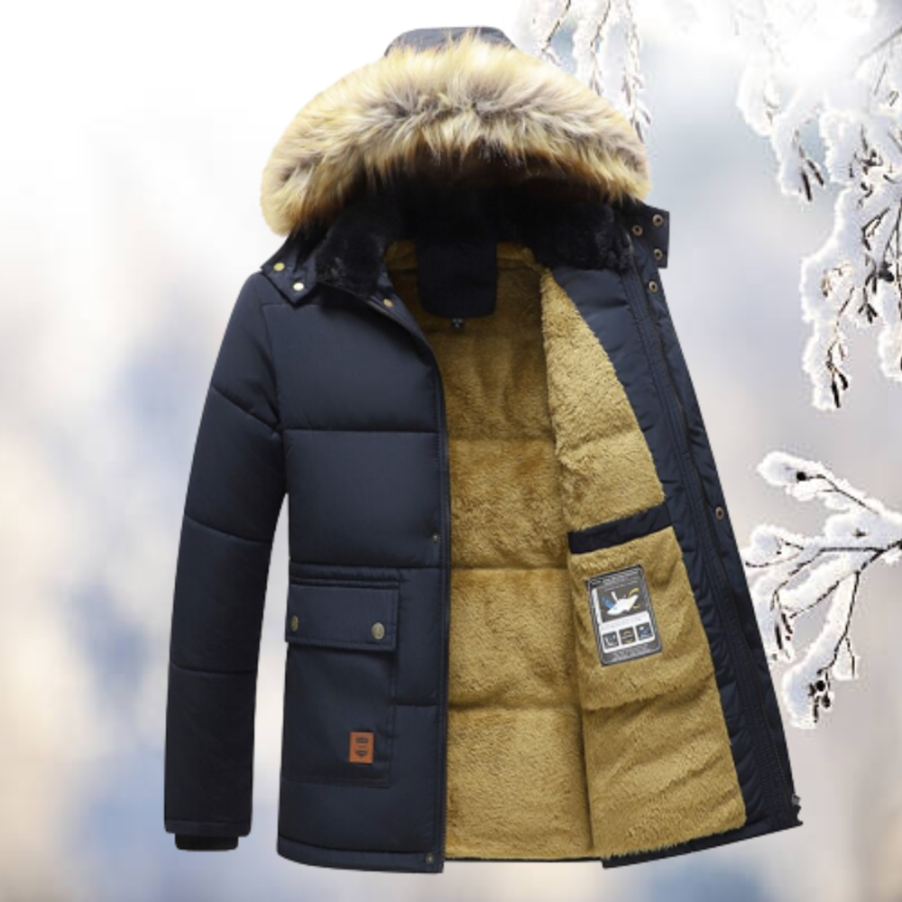 Warme Winterparka Winterjas Voor Heren Met Capuchon Van Bont - NICOLAS