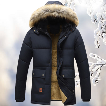 Warme Winterparka Winterjas Voor Heren Met Capuchon Van Bont - NICOLAS