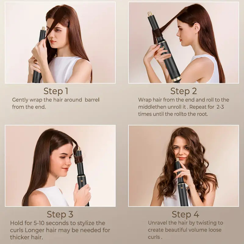 ProStyler 5-in-1 Haarstyling Set - Föhn, Krultang en Steilborstel