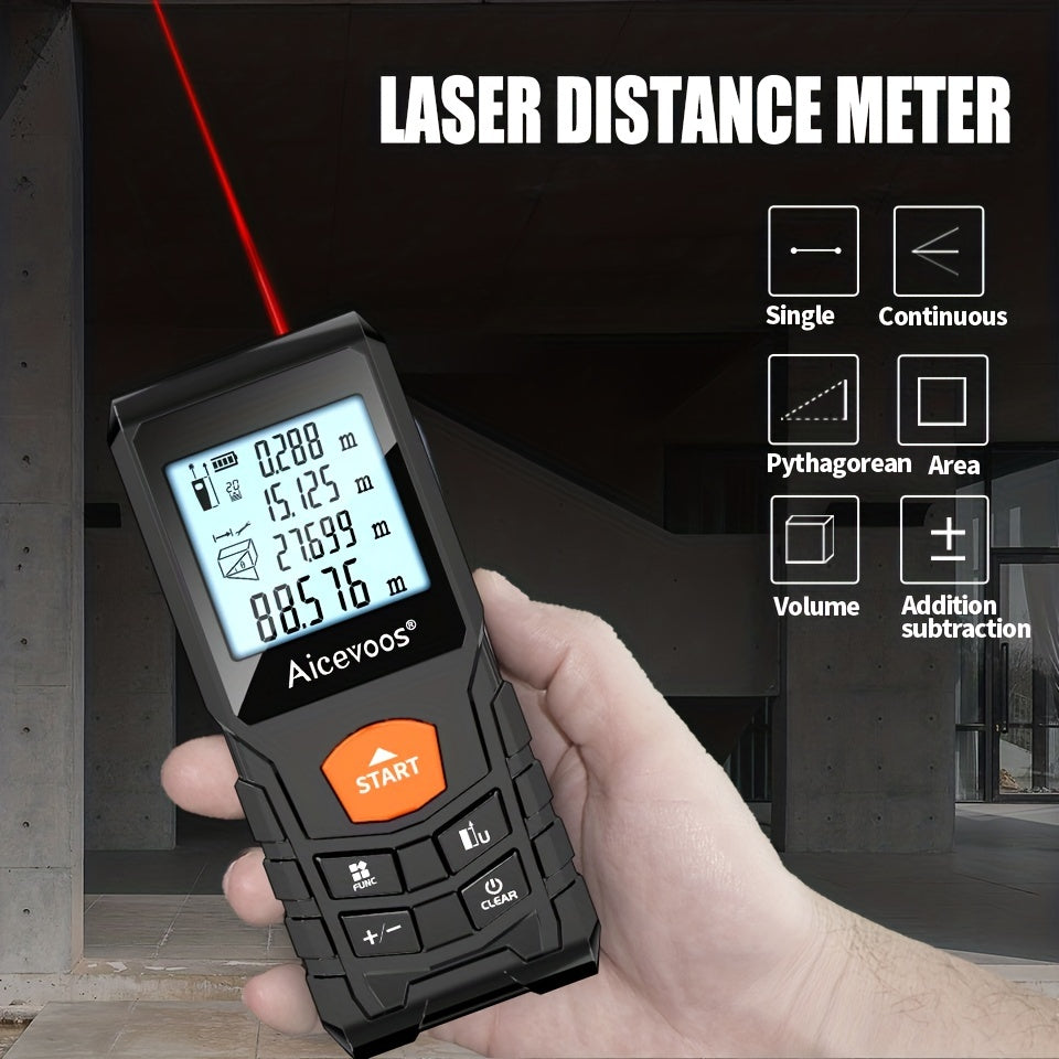 MeasurePro - Digitale Laser Afstandsmeter tot 120M voor Precieze Metingen