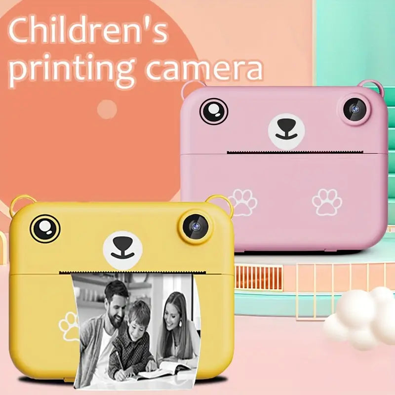 SnapKid - Compacte Instant Camera voor Kinderen - 1080P HD, Foto & Video, Inclusief Afdrukpapier & USB-oplader