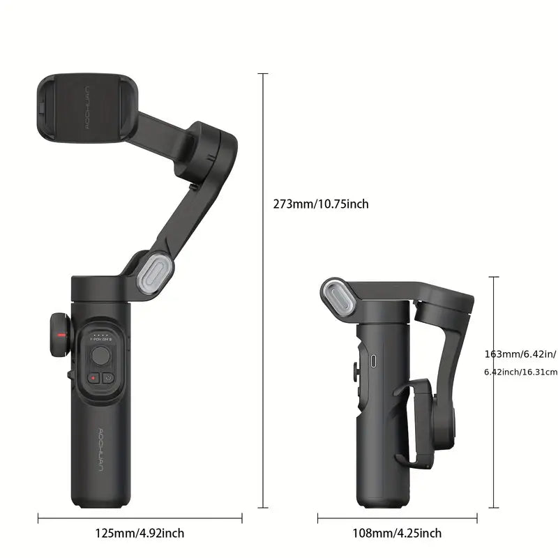 SmartPro Handheld Gimbal Stabilizer - Vouwbare Smartphone Video Vlog PTZ Stabilizer voor iPhone, Android en Samsung