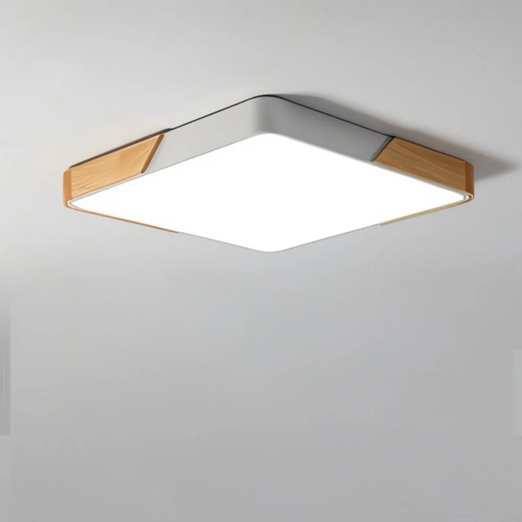 GlowWood - Modern LED Plafondverlichting met Houten Accenten