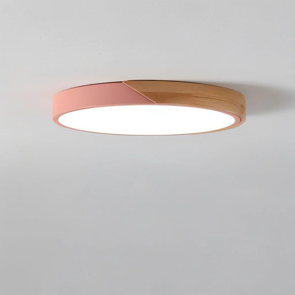 GlowWood - Modern LED Plafondverlichting met Houten Accenten