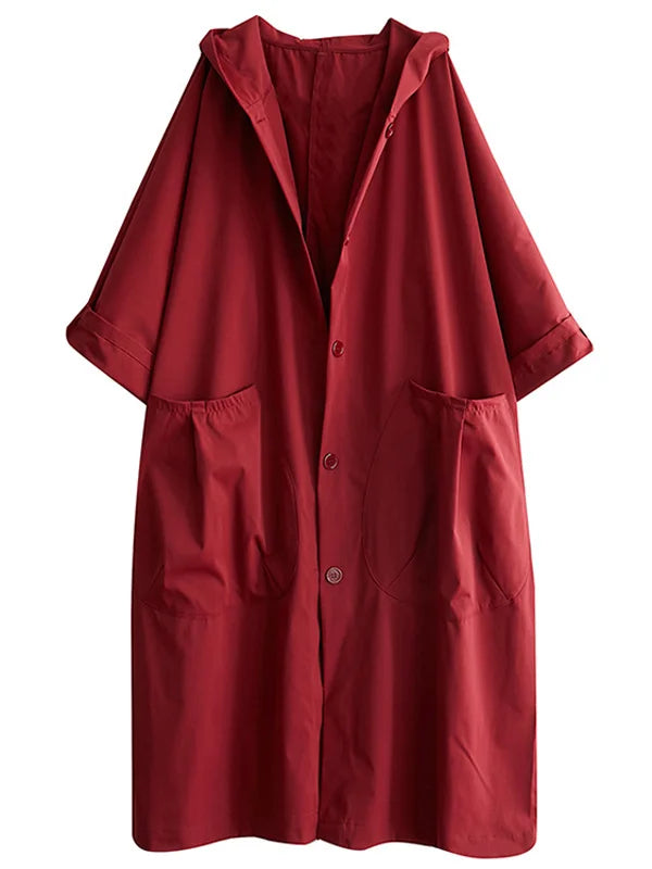 Lange Waterdichte Trenchcoat Voor Dames - Dema